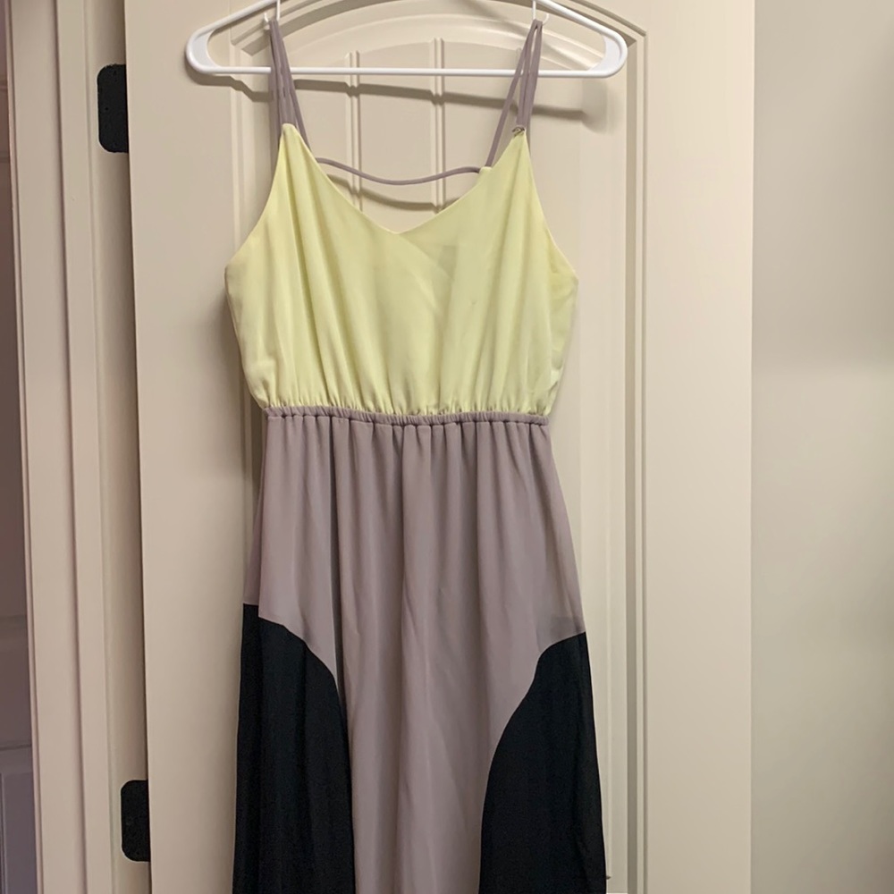 Lulus M Yellow, Brown and Black Maxi